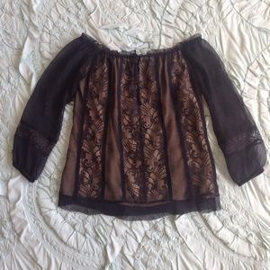 BCBG silk blouse Sz sm‎ - fits petite as well